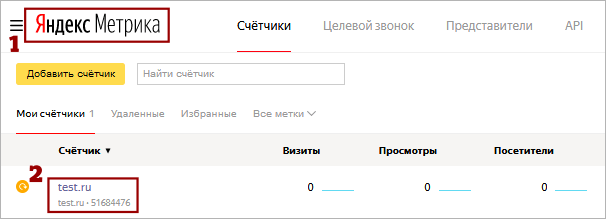 Установить на сайт счетчик Яндекс Метрики